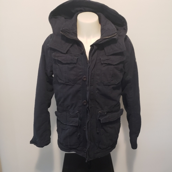 Abercrombie & Fitch Other - Vintage Abercrombie & Fitch Men's Hooded Military Style Jacket Size Medium Blue